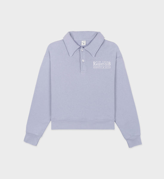 NY Racquet Club Polo - Washed Periwinkle/White