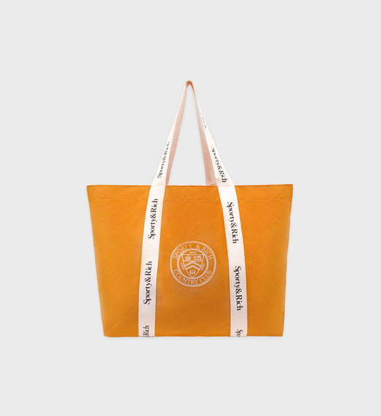 Paris Country Club Tote Bag - Faded Gold/White