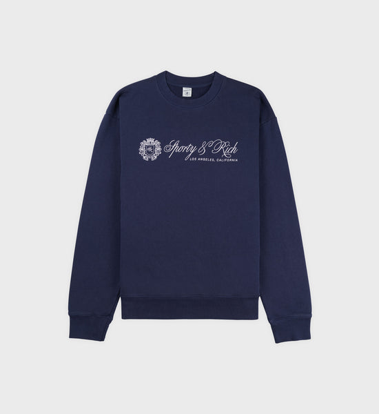 Regal Crewneck - Navy/White
