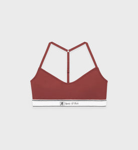 Runner Script Sports Bralette - Maroon