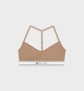 Runner Script Sports Bralette - Earl Gray