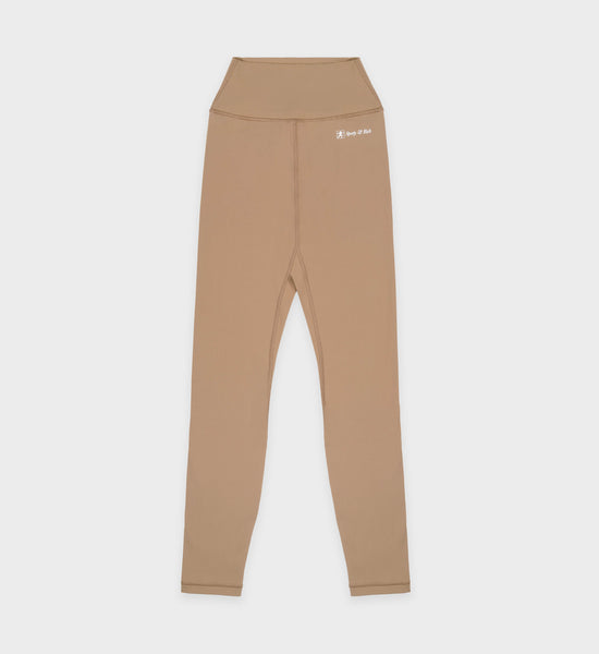 Runner Script Legging - Earl Gray/White