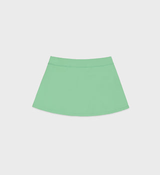 Serif Logo Court Skirt - Washed Kelly/White