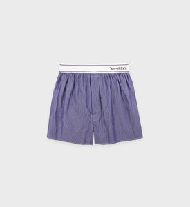 Serif Logo Boxer Shorts - Navy Striped