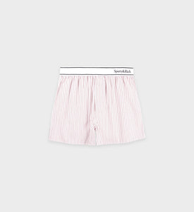 Serif Logo Boxer Shorts - White/Merlot