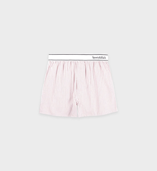 Serif Logo Boxer Shorts - White/Merlot