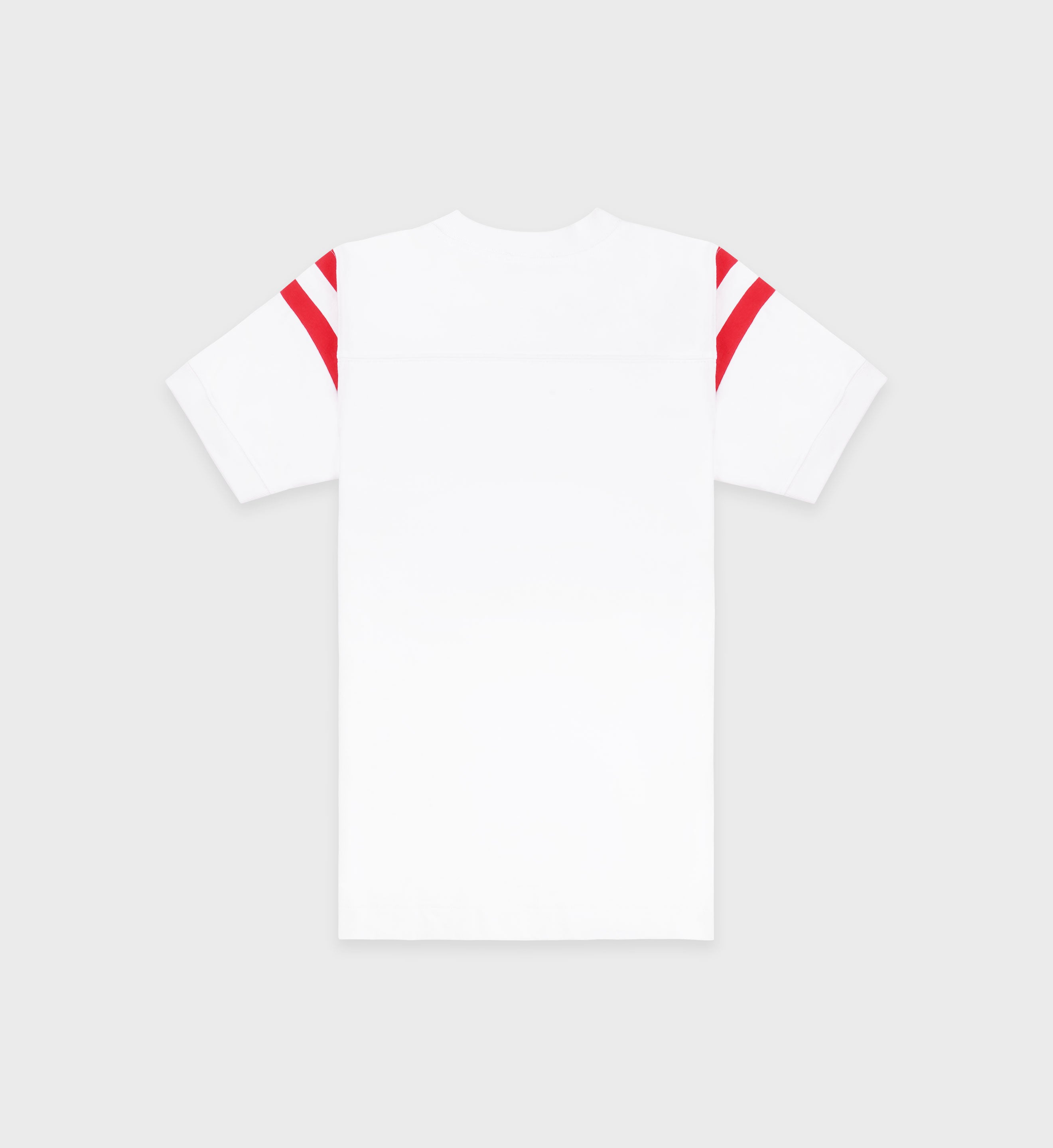 Serif Logo Football Tee - White/Sports Red
