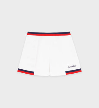 Serif Logo Mila Skirt - White/Navy/Red