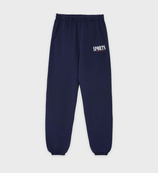 Sports Sweatpant - Navy/White