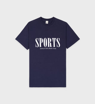Sports T-Shirt - Navy/White
