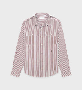 SRC Utility Shirt - Brown Striped