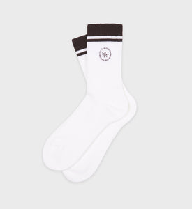 SRHWC Socks - White/Chocolate
