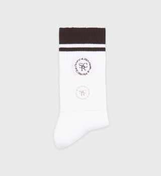 SRHWC Socks - White/Chocolate