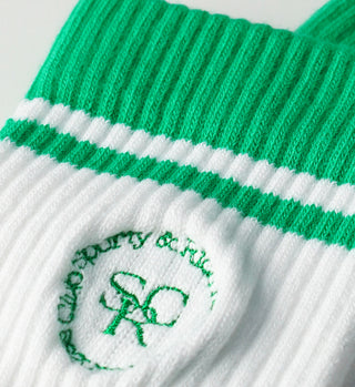 SRHWC Embroidered Socks - White/Verde