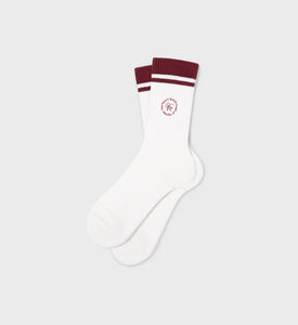 SRHWC Socks - White/Merlot
