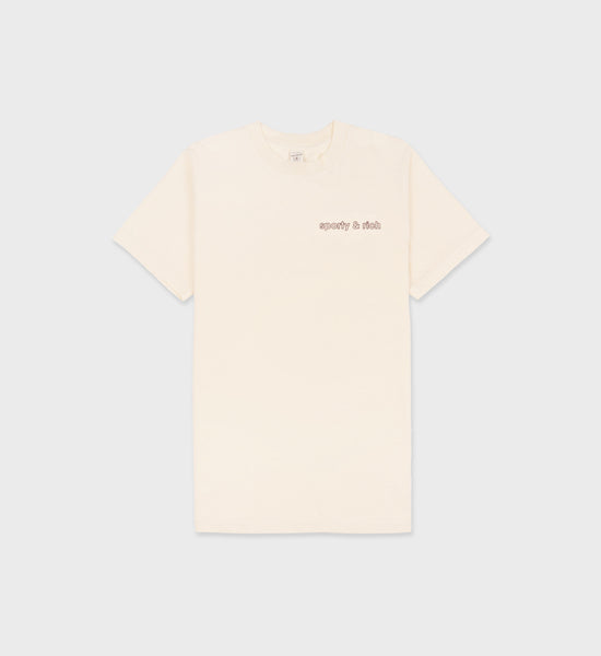 Stay Active T-Shirt - Cream/Merlot