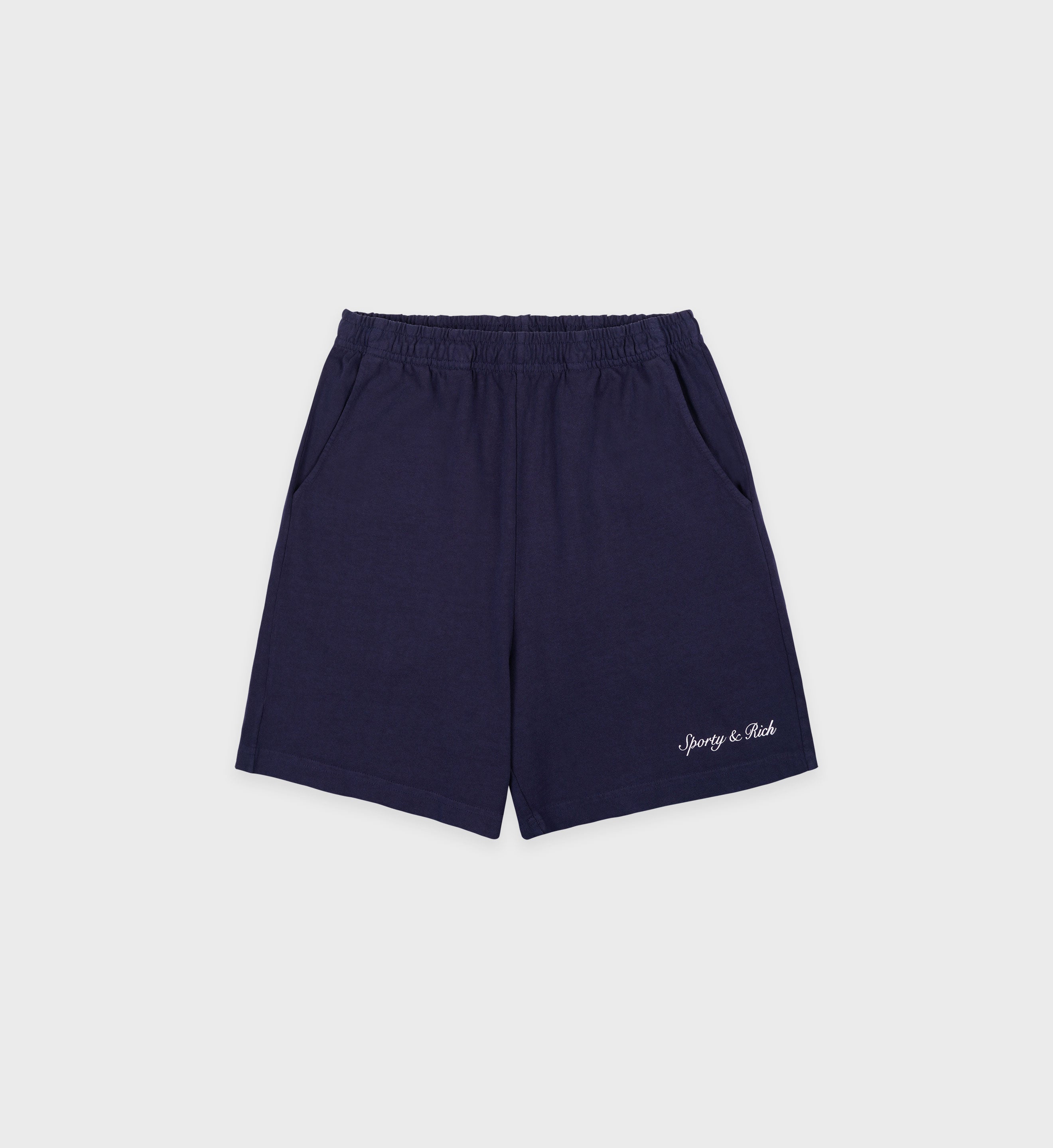 Syracuse Gym Short - Navy/White – Sporty & Rich