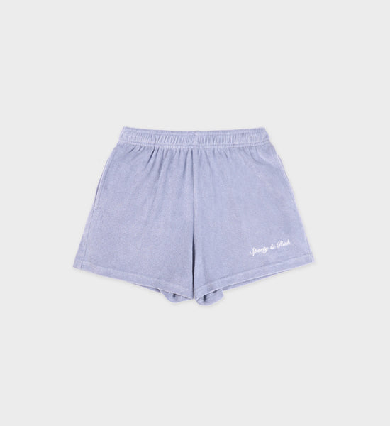 Syracuse Terry Short - Washed Periwinkle/White