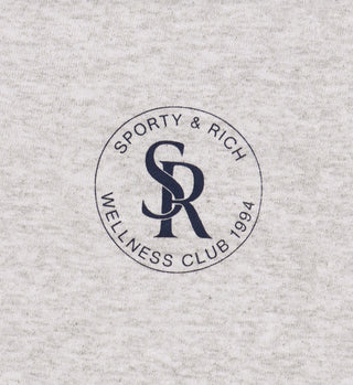 S&R Cropped Polo - Heather Gray/Navy