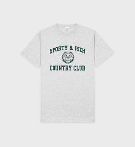 Varsity Crest T-Shirt - Heather Gray/Forest