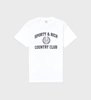 Varsity Crest T-Shirt - White/Navy