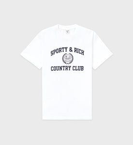 Varsity Crest T-Shirt - White/Navy