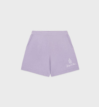 Vendome Cashmere Short - Soft Lilac/White