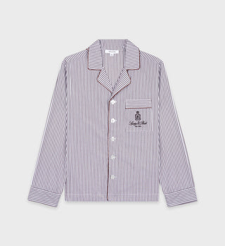 Vendome Pyjama Shirt - Brown Striped