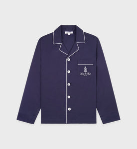 Vendome Pyjama Shirt - Navy/White