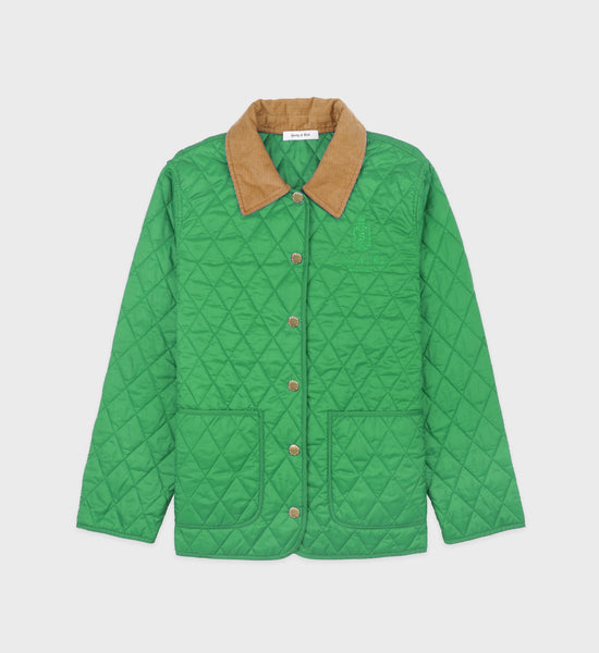 Vendome Quilted Jacket - Verde/Tan