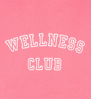 Wellness Club Flocked Cropped Crewneck - Dahlia