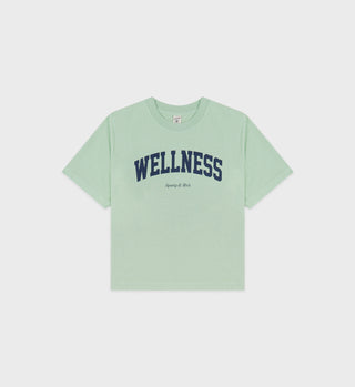 Wellness Ivy Cropped T-Shirt - Thyme/Navy