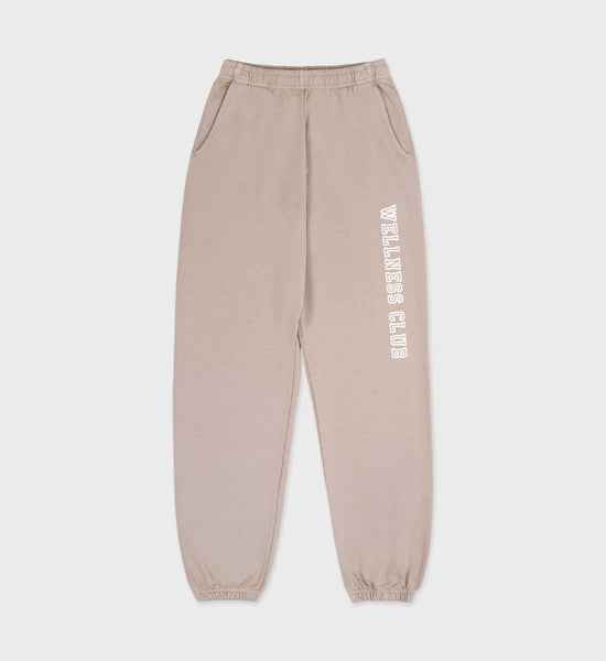 Wellness Club Flocked Sweatpant - Elephant/White