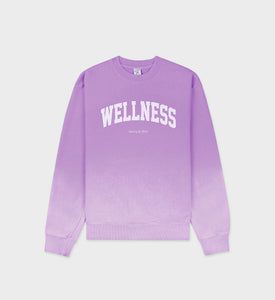 Wellness Ivy Crewneck - Dip Dye Purple/White