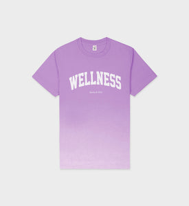 Wellness Ivy T-Shirt - Dip Dye Purple/White