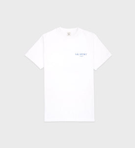 Wimbledon T-Shirt - White/Washed Hydrangea