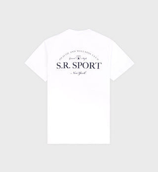 Wimbledon T-Shirt - White/Navy