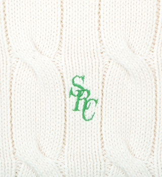 SRC Cableknit Sweater - Cream/Clean Mint