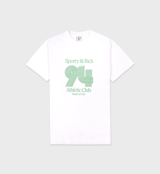 94 Athletic Club T-Shirt - White/Verde