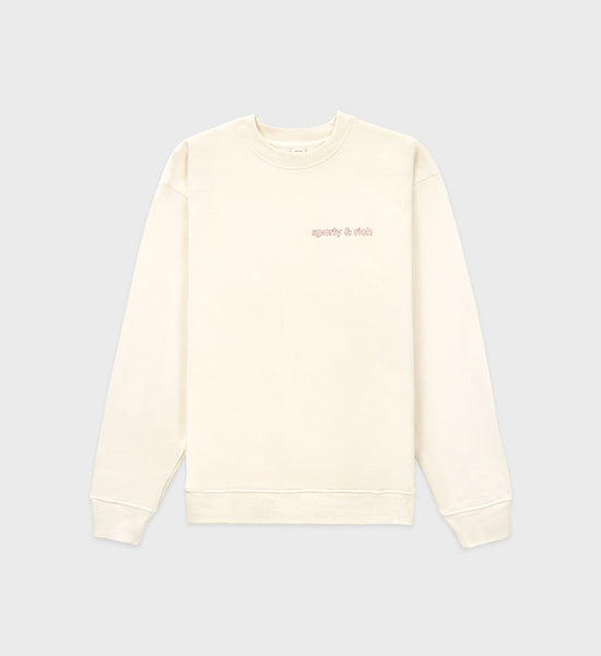 Avant Garde Logo Crewneck - Cream/Merlot