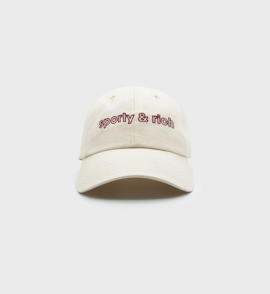 Avant Garde Logo Hat - Cream/Merlot