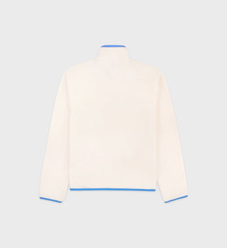 Buttoned Polar Sweatshirt - Cream/Ocean