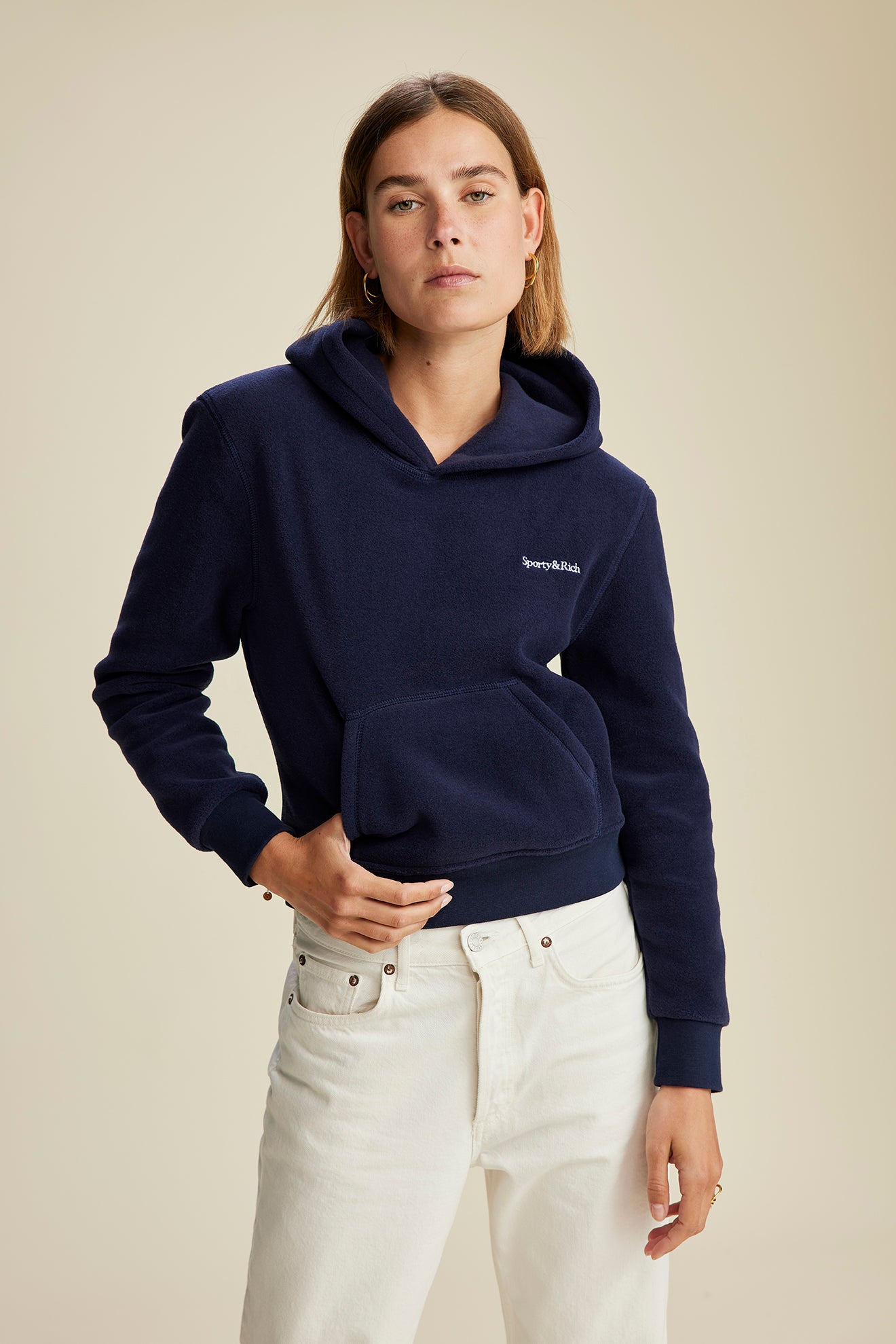 Sporty and rich top navy sweatshirt