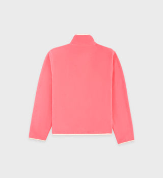 Buttoned Polar Sweatshirt - Strawberry/Cream