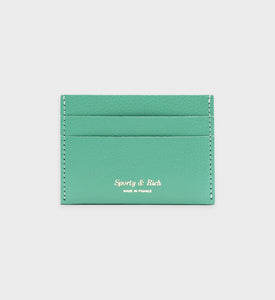 Leather Cardholder - Green/Gold