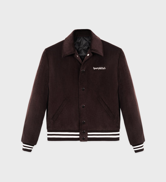 Wellness Club Corduroy Jacket - Chocolate/Cream – Sporty & Rich