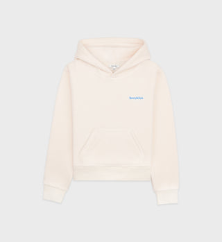 Hooded Polar Sweatshirt - Cream/Ocean