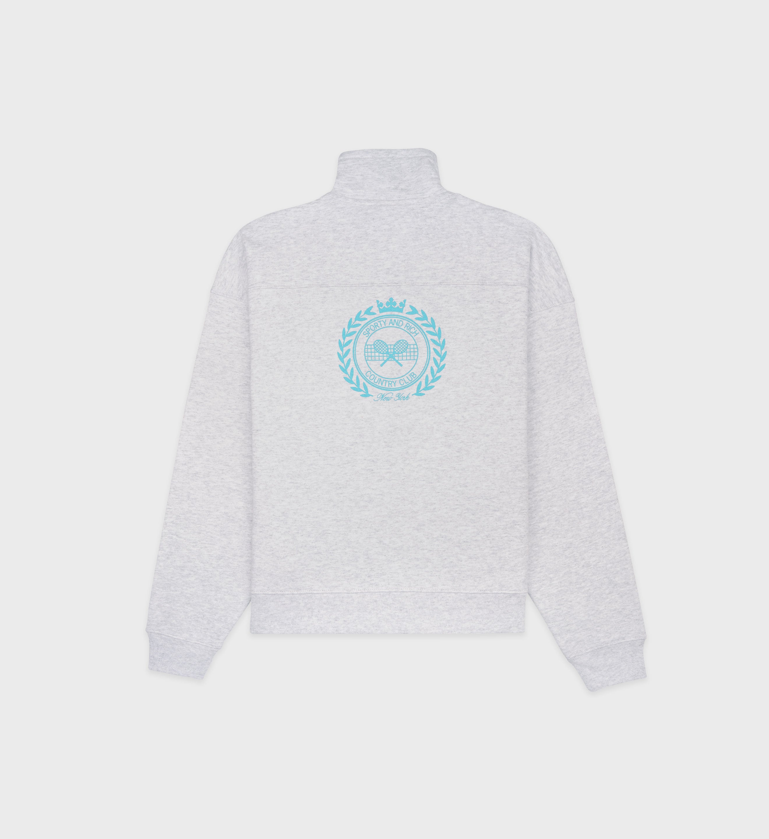 Heather grey quarter zip top