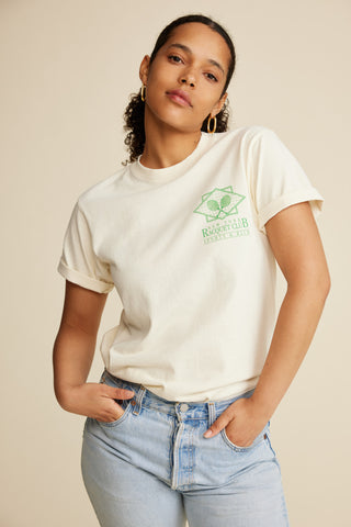 NY Racquet Club T-Shirt - Cream/Verde