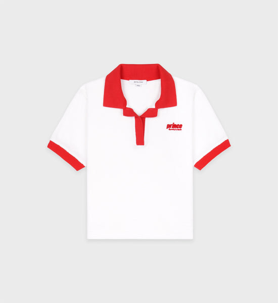 Prince Sporty Terry Polo - White/Red
